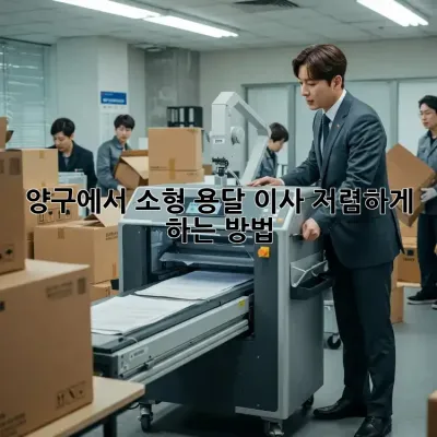 양구에서 소형 용달 이사, 저렴하게 하는 방법